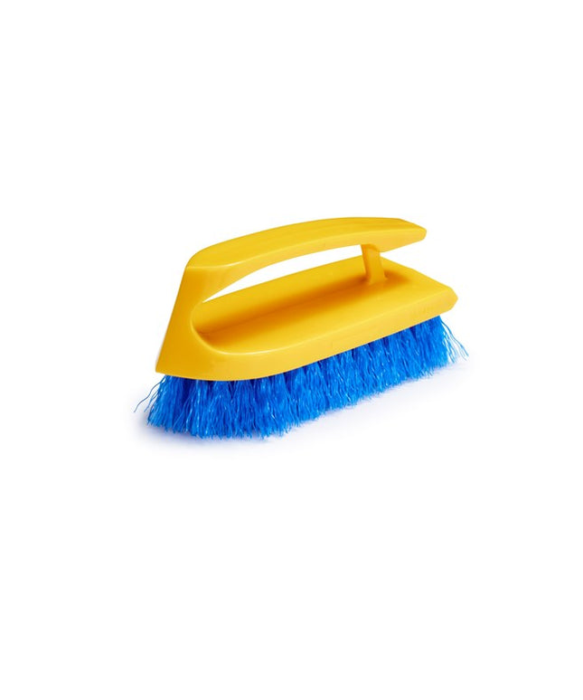 Heavy-Duty 6" Iron Handle Hand & Nail Scrub Brush — Polypropylene Bristles