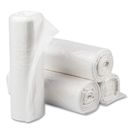 High-Density Commercial Can Liners, 10 gal, 6 mic, 24" x 24"