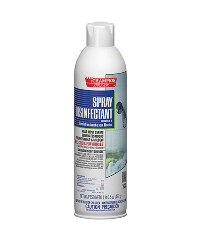 Champion EPA-Registered Disinfectant Spray – Original Clean Scent, 17 oz, 12/Carton