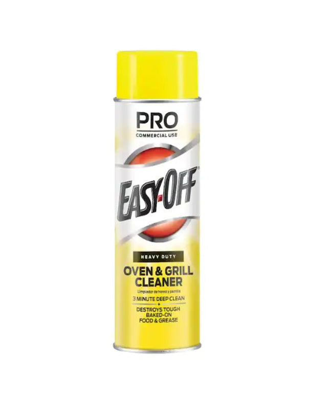 Easy-Off Professional Oven & Grill Cleaner – Heavy-Duty Aerosol, 24 oz, Case of 6