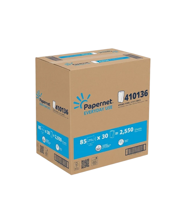 Premium Kitchen Roll Towels, 2‑Ply, 85 Sheets/Roll